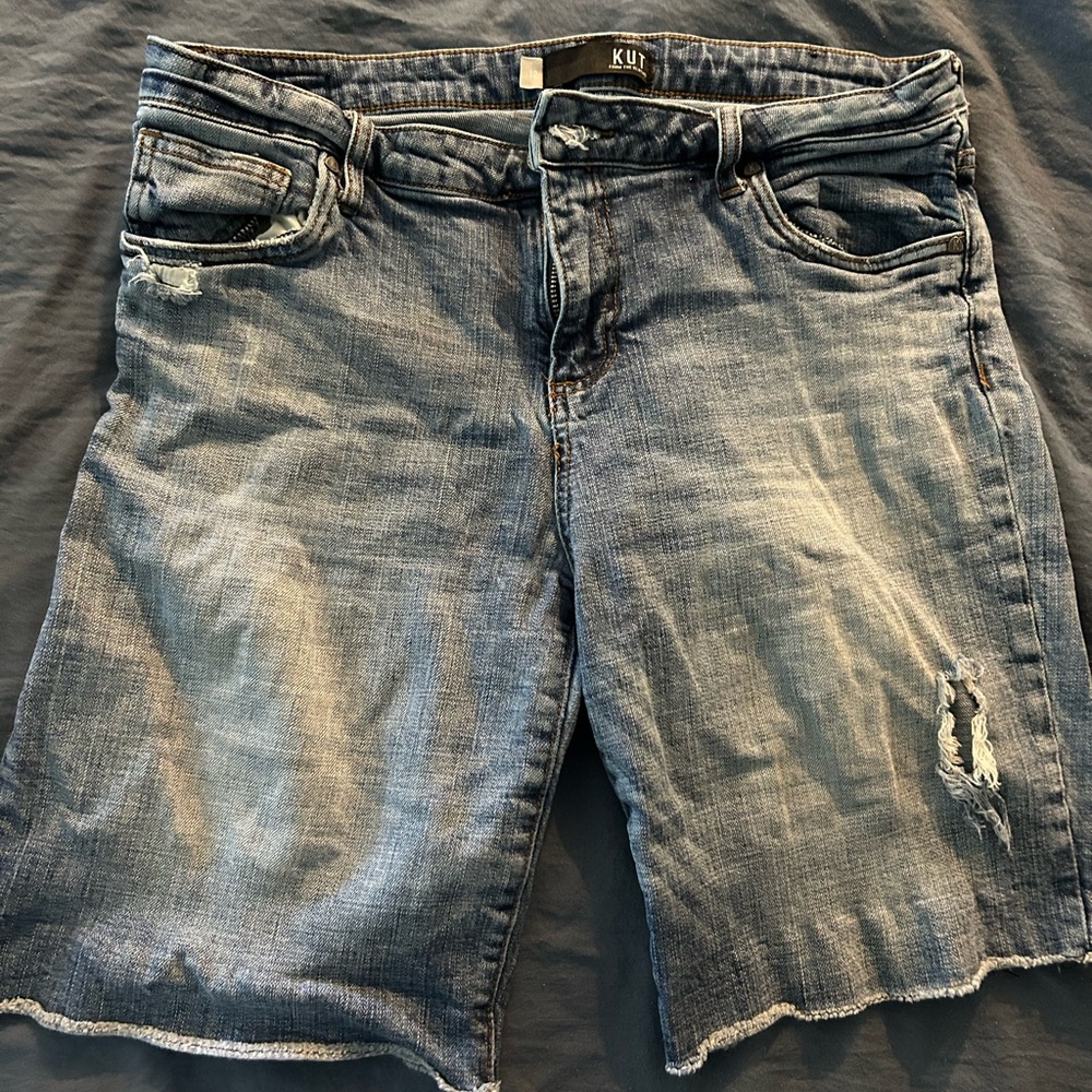 KUT from the Kloth 12 distressed Jean  Denim Shorts